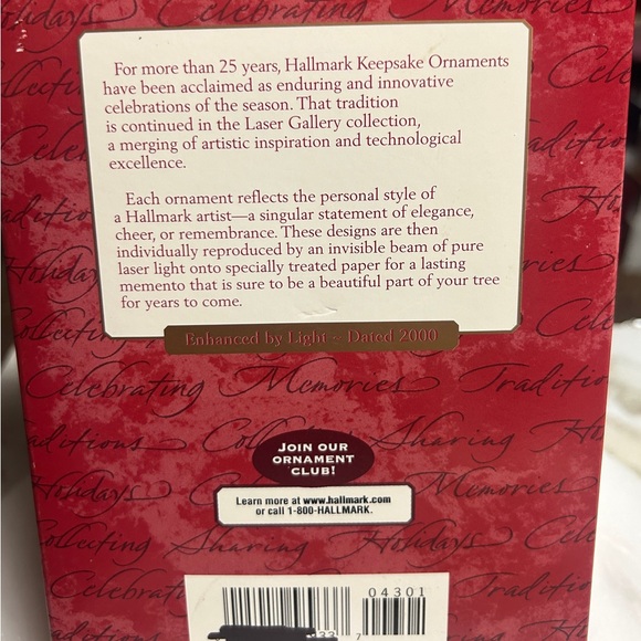 Hallmark • 2000 • White • Laser Paper Nativity Scene Gallery Ornament •New W/Box - Picture 6 of 9